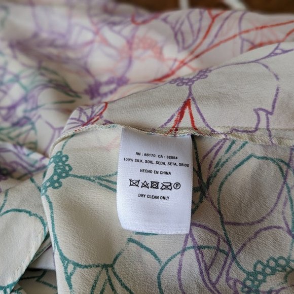Maeve (Anthropologie) Layered silk floral spaghetti strap blouse - Picture 5 of 6